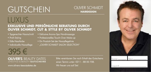 Luxus Gutschein Exklusive & Persönliche Beratung durch Oliver Schmidt